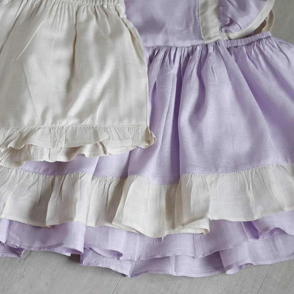 Well Dressed Wolf Kate Tunic Set Lavender and Beige Size 6 NWT